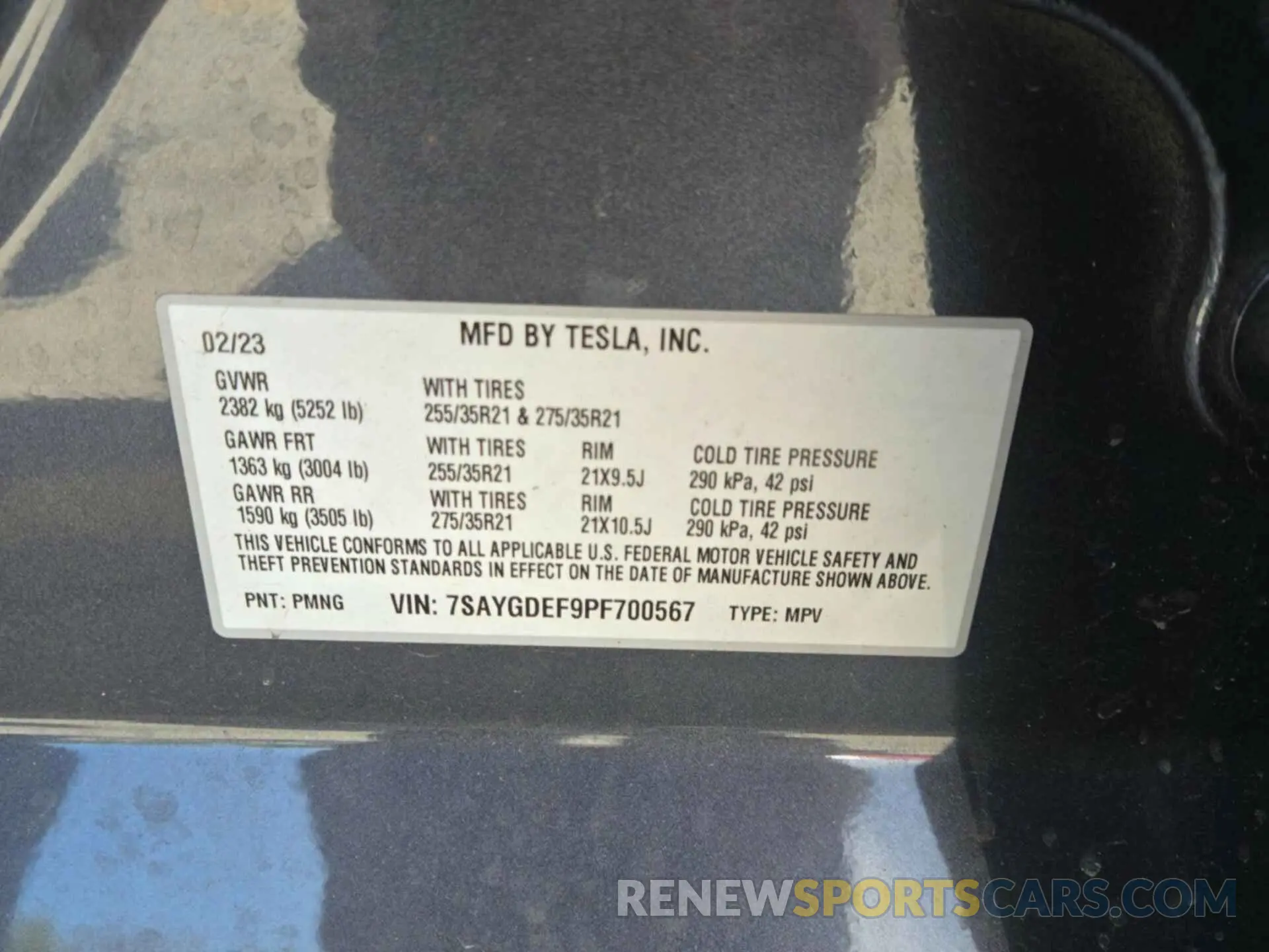 16 Фотография поврежденного автомобиля 7SAYGDEF9PF700567 TESLA MODEL Y 2023