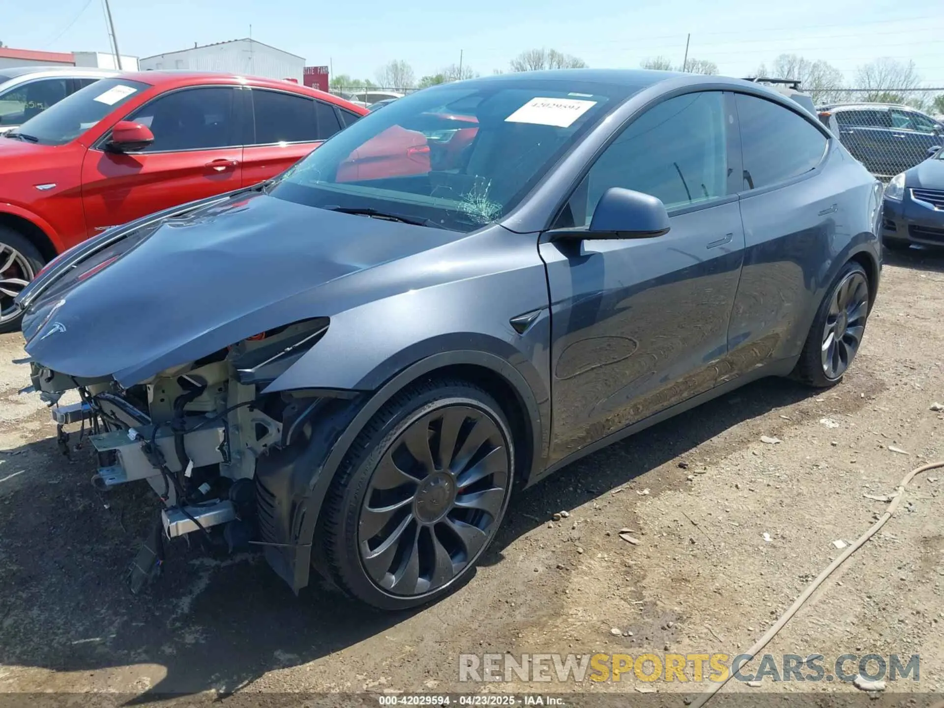 2 Фотография поврежденного автомобиля 7SAYGDEF9PF972200 TESLA MODEL Y 2023