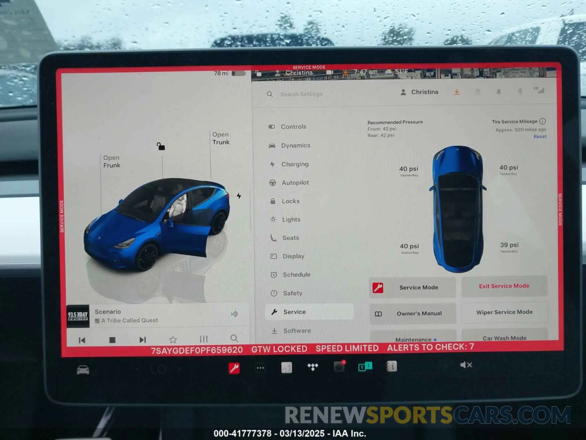 7 Фотография поврежденного автомобиля 7SAYGDEFOPF659620 TESLA MODEL Y 2023