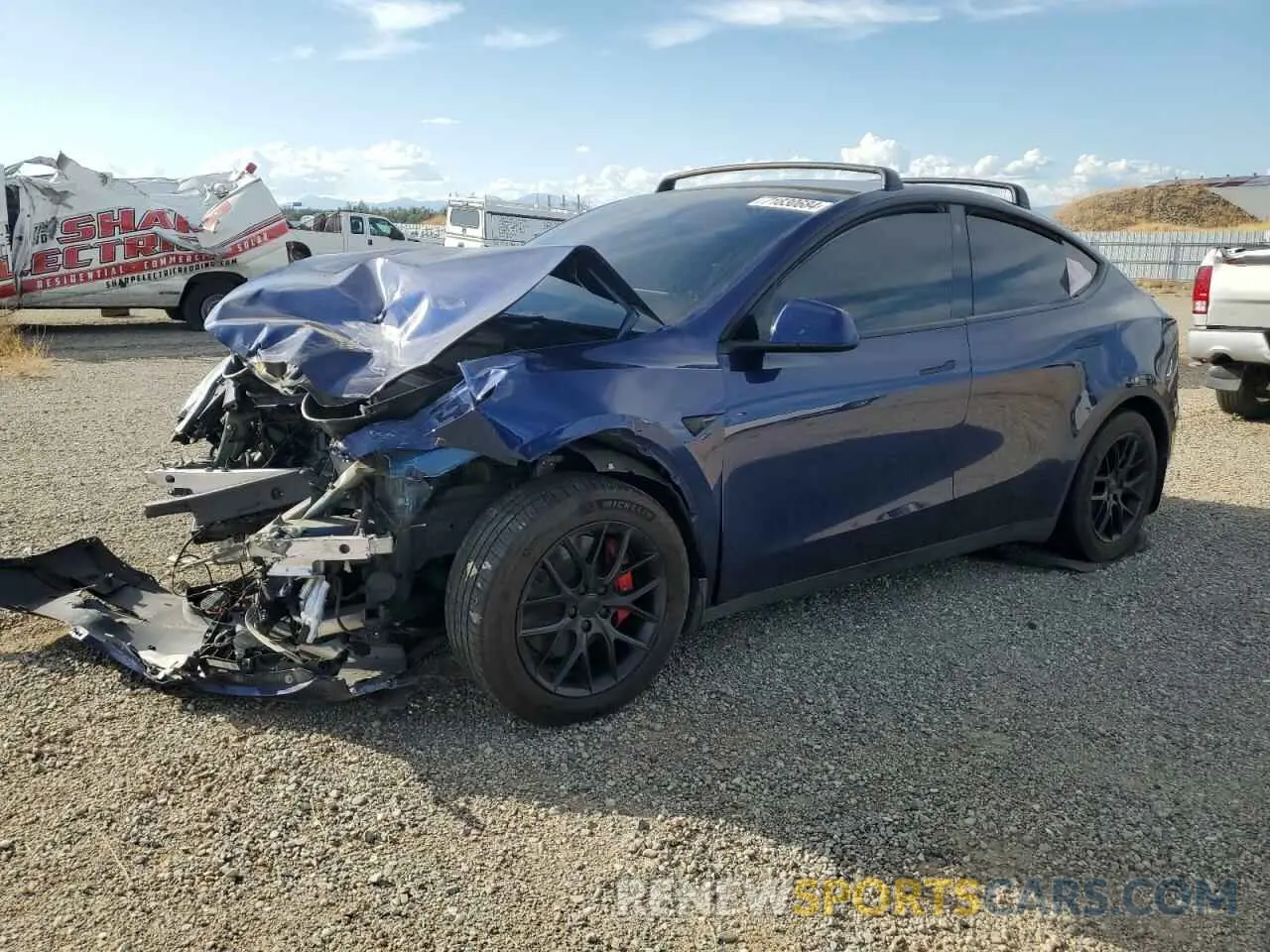 1 Photograph of a damaged car 7SAYGDEFXPF787881 TESLA MODEL Y 2023