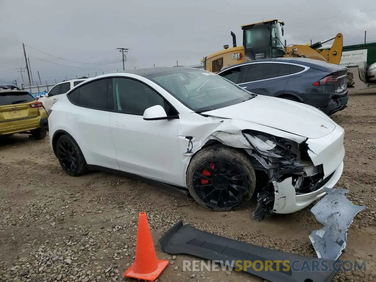 4 Фотография поврежденного автомобиля 7SAYGAEE1RF061318 TESLA MODEL Y 2024