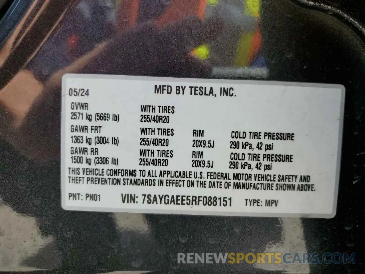 12 Photograph of a damaged car 7SAYGAEE5RF088151 TESLA MODEL Y 2024