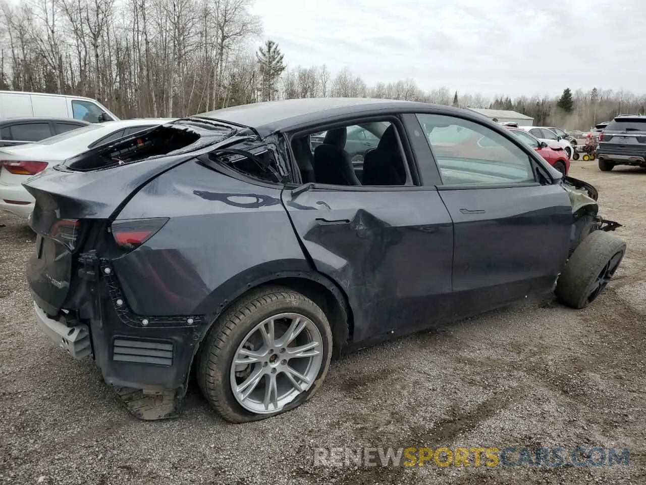 3 Фотография поврежденного автомобиля 7SAYGAEE6RF070354 TESLA MODEL Y 2024
