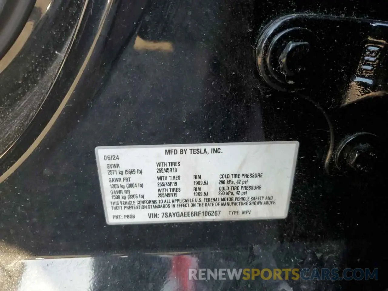 13 Фотография поврежденного автомобиля 7SAYGAEE6RF106267 TESLA MODEL Y 2024