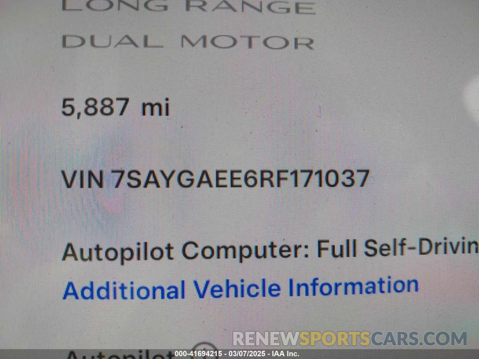 9 Фотография поврежденного автомобиля 7SAYGAEE6RF171037 TESLA MODEL Y 2024