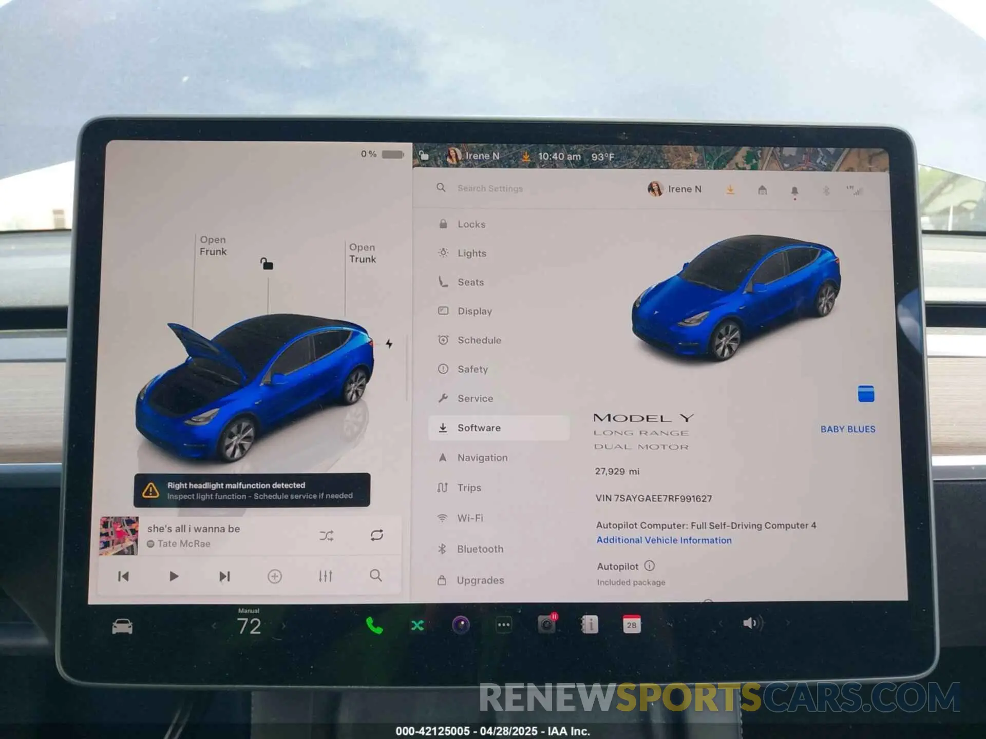 7 Photograph of a damaged car 7SAYGAEE7RF991627 TESLA MODEL Y 2024