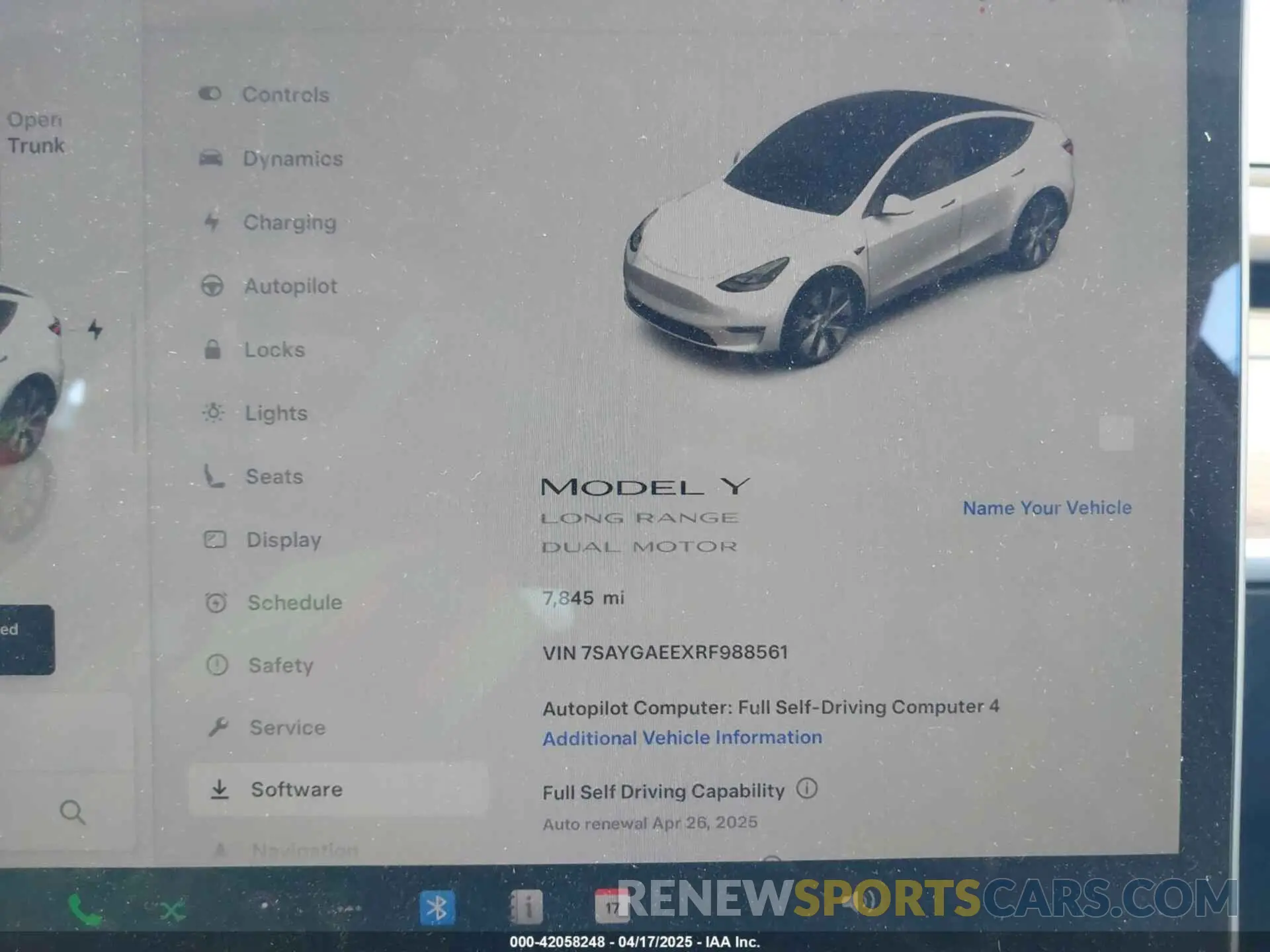 7 Photograph of a damaged car 7SAYGAEEXRF988561 TESLA MODEL Y 2024