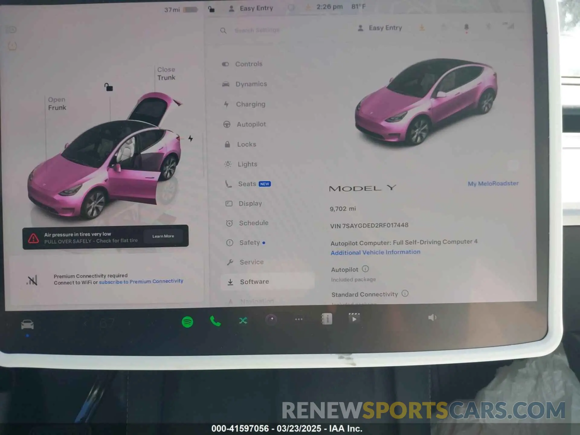 7 Фотография поврежденного автомобиля 7SAYGDED2RF017448 TESLA MODEL Y 2024