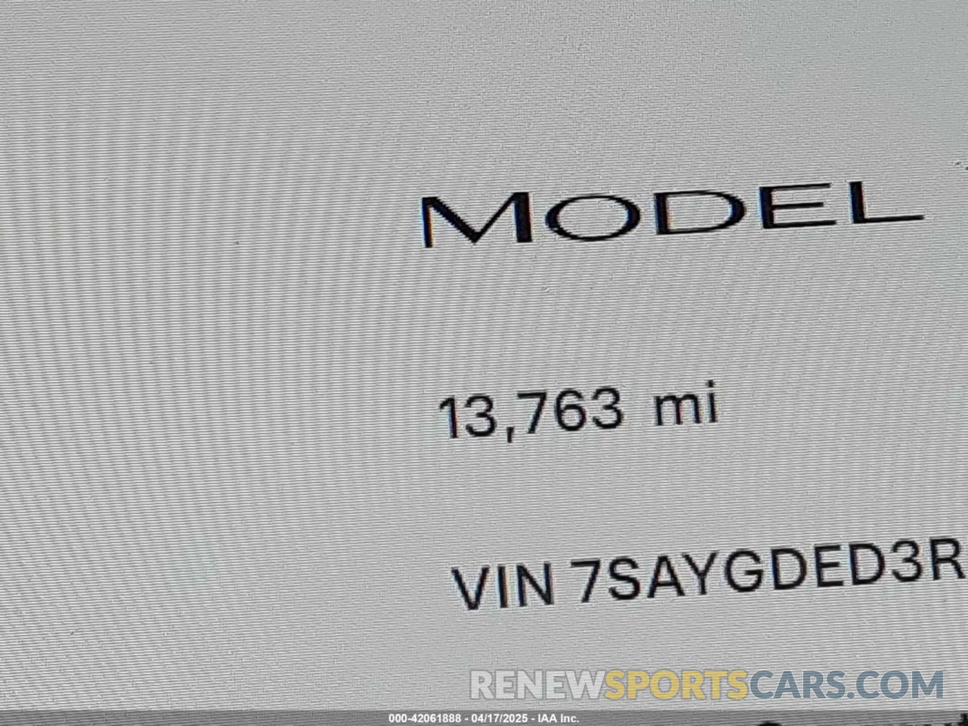 14 Фотография поврежденного автомобиля 7SAYGDED3RF019063 TESLA MODEL Y 2024