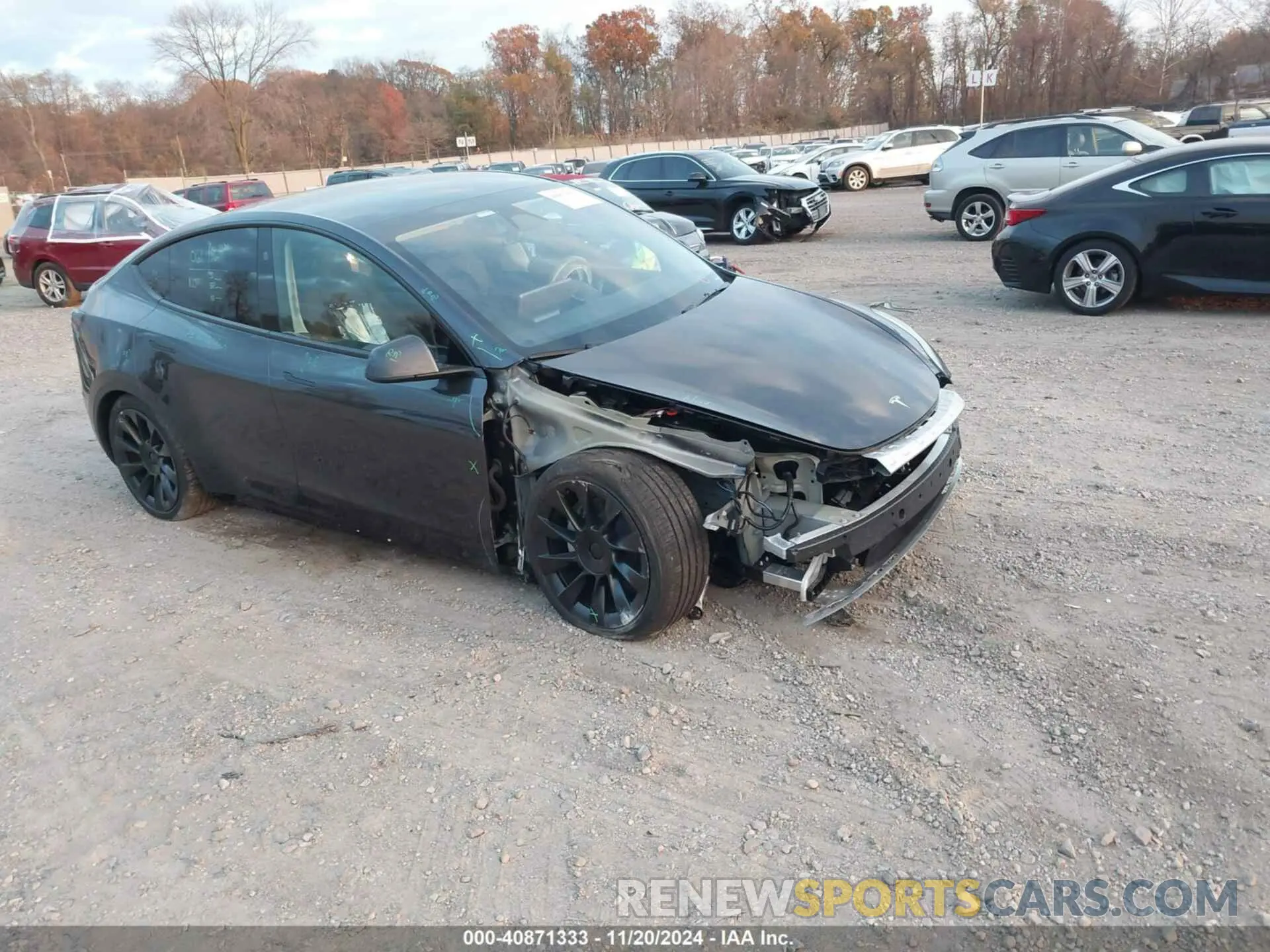 1 Photograph of a damaged car 7SAYGDED3RF160506 TESLA MODEL Y 2024