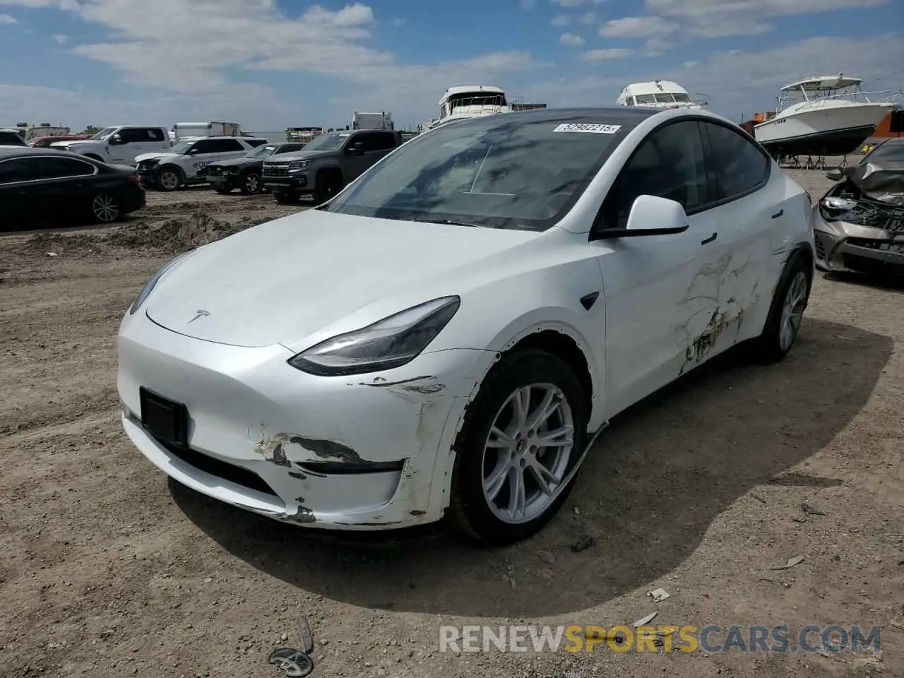 1 Photograph of a damaged car 7SAYGDED4RF068286 TESLA MODEL Y 2024