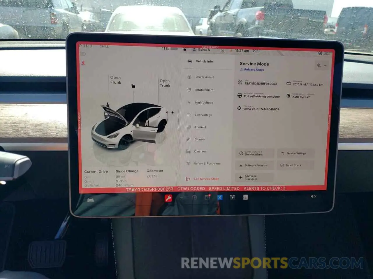 9 Photograph of a damaged car 7SAYGDED5RF080253 TESLA MODEL Y 2024
