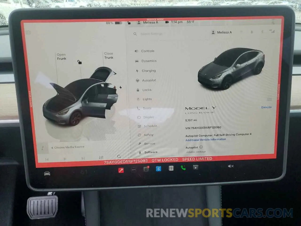 9 Фотография поврежденного автомобиля 7SAYGDED5RF125093 TESLA MODEL Y 2024