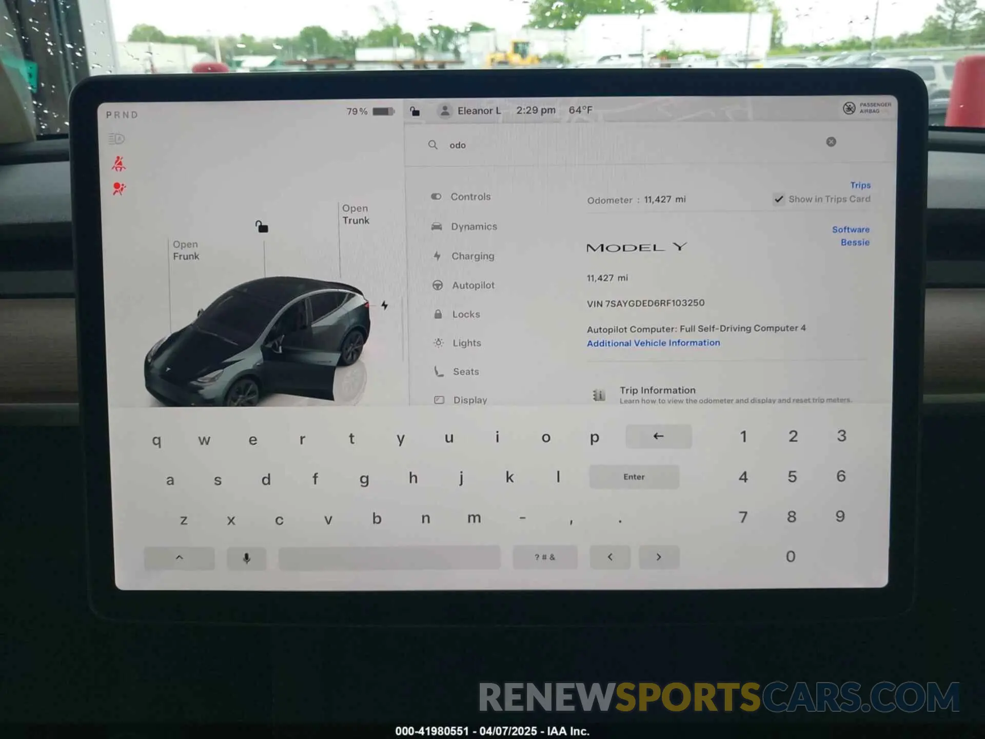 18 Photograph of a damaged car 7SAYGDED6RF103250 TESLA MODEL Y 2024