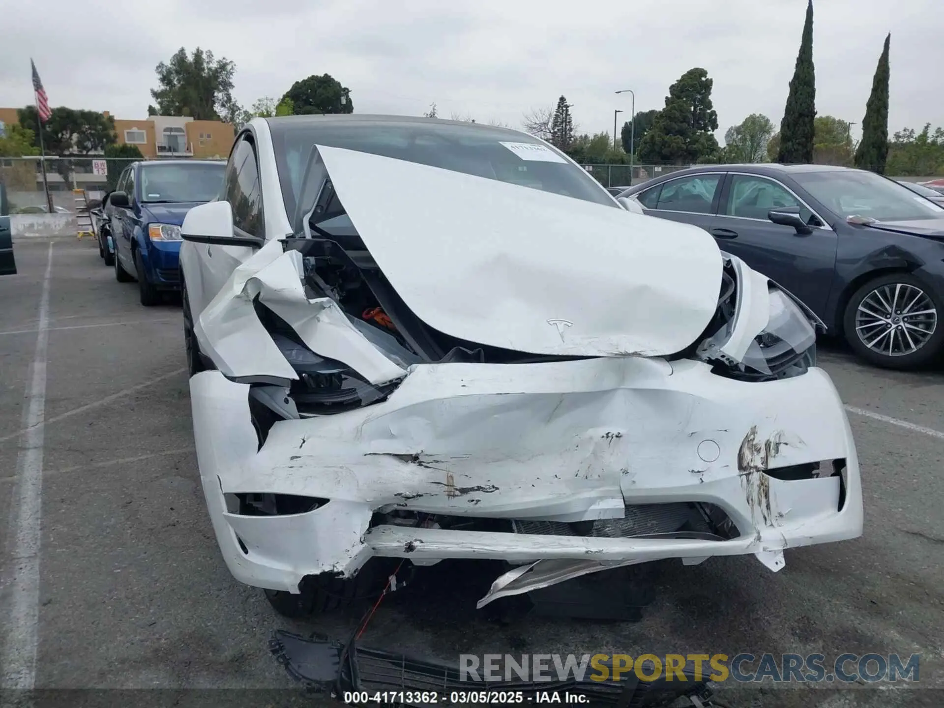 1 Фотография поврежденного автомобиля 7SAYGDED6RF166543 TESLA MODEL Y 2024