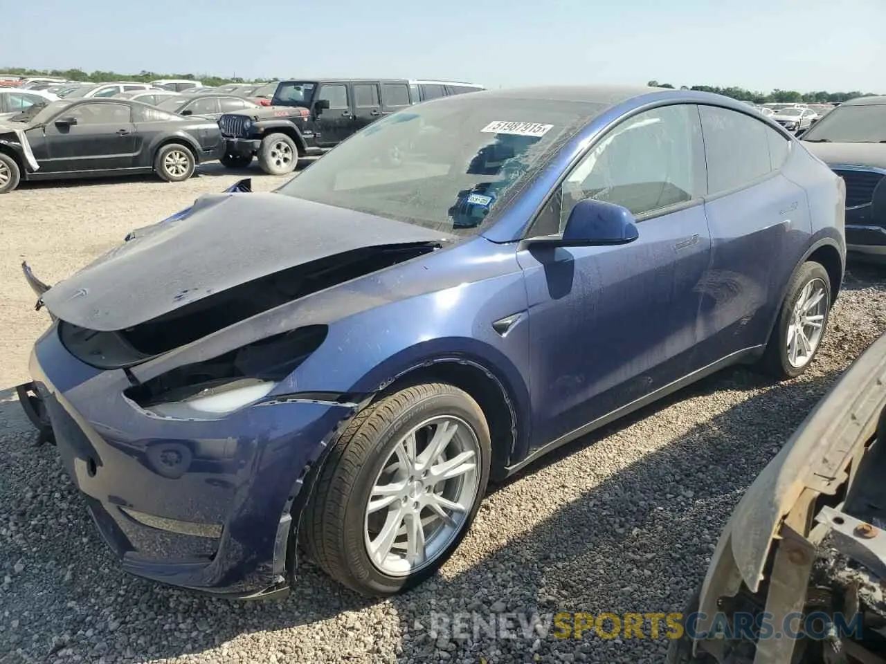1 Photograph of a damaged car 7SAYGDED7RF043835 TESLA MODEL Y 2024