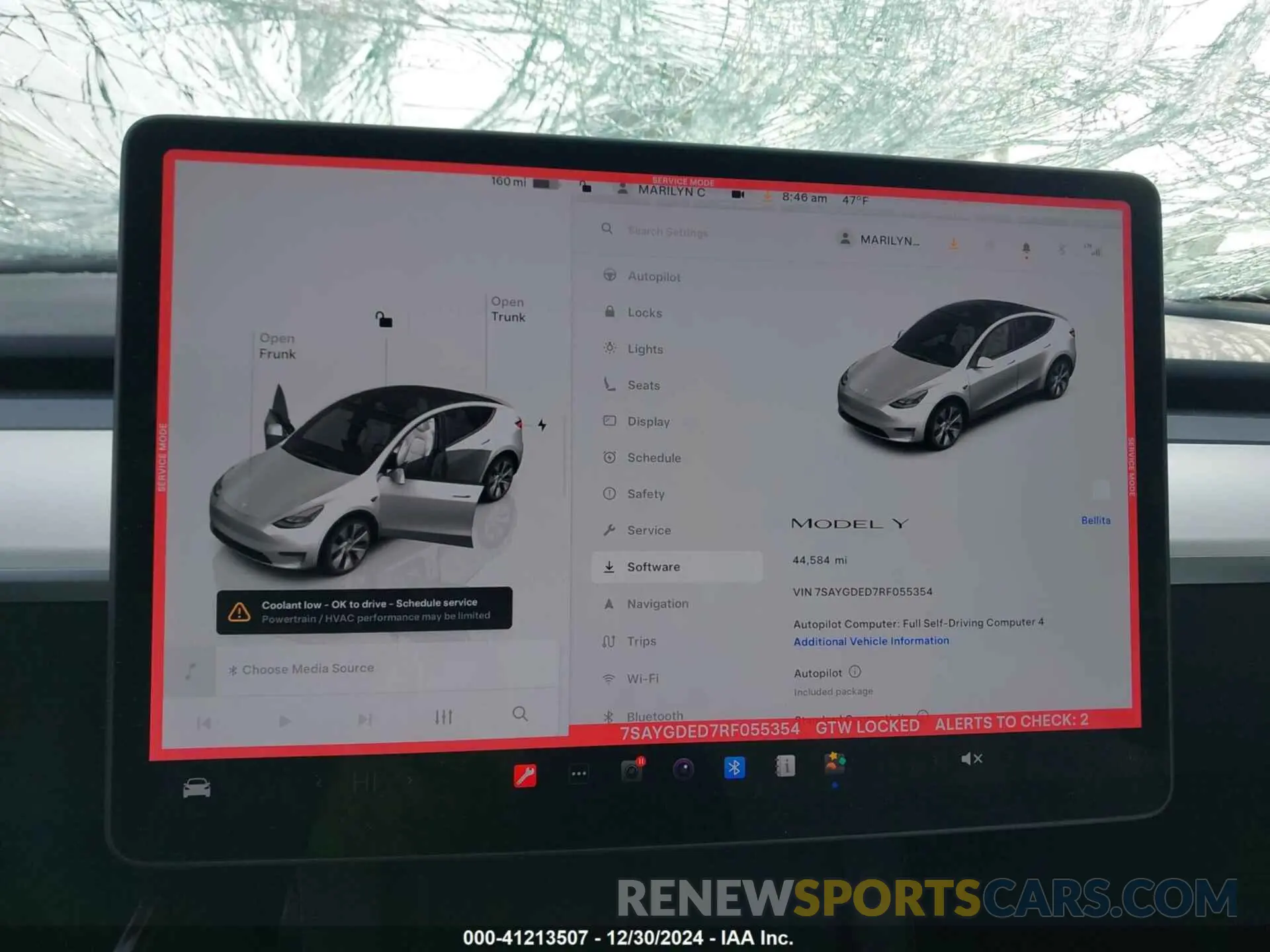7 Photograph of a damaged car 7SAYGDED7RF055354 TESLA MODEL Y 2024