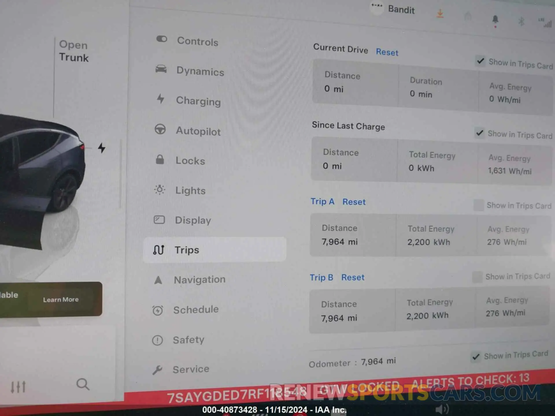7 Photograph of a damaged car 7SAYGDED7RF118548 TESLA MODEL Y 2024