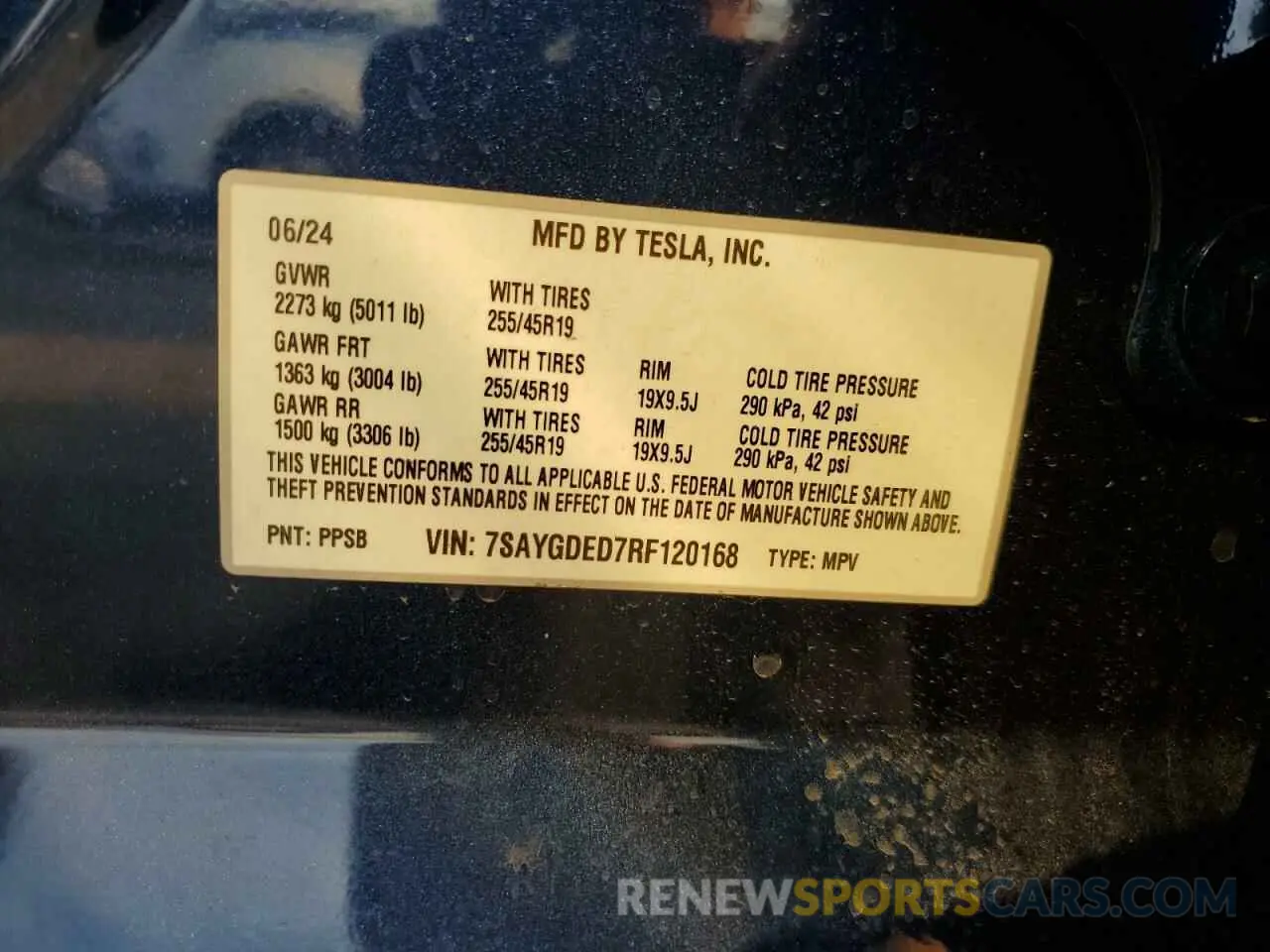 12 Photograph of a damaged car 7SAYGDED7RF120168 TESLA MODEL Y 2024