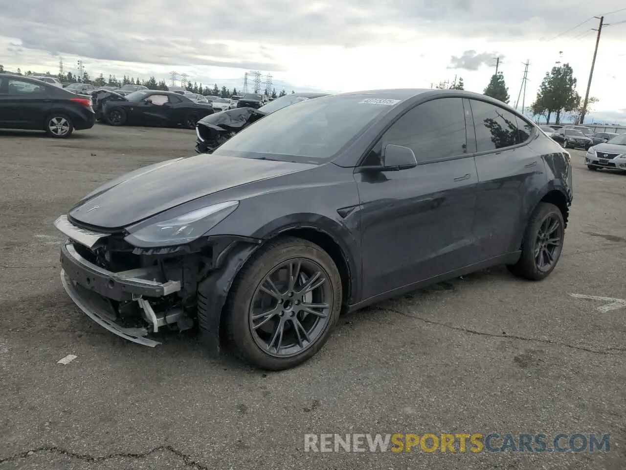 1 Фотография поврежденного автомобиля 7SAYGDED8RF132426 TESLA MODEL Y 2024