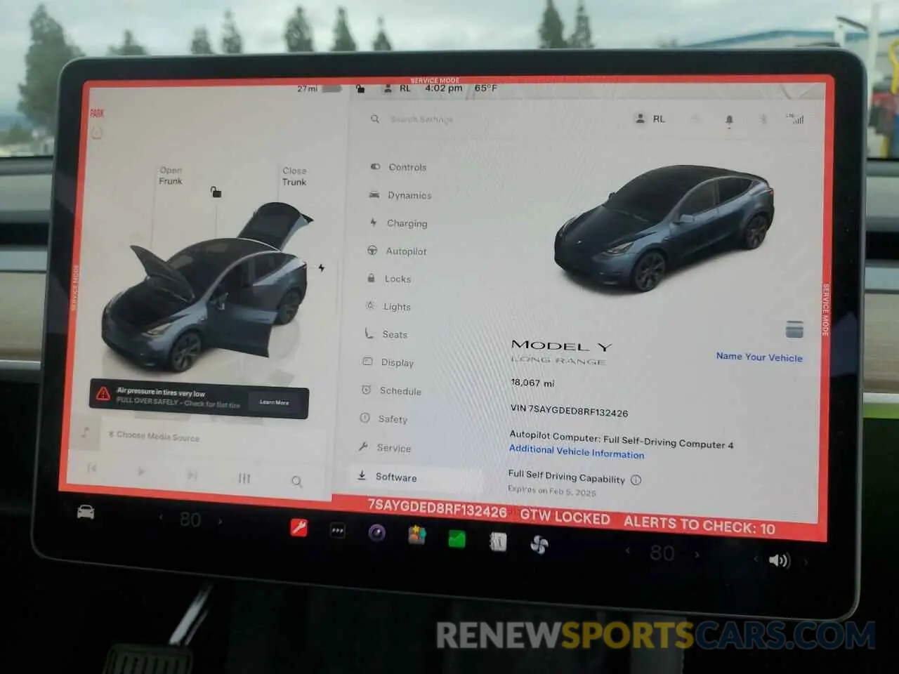 9 Фотография поврежденного автомобиля 7SAYGDED8RF132426 TESLA MODEL Y 2024