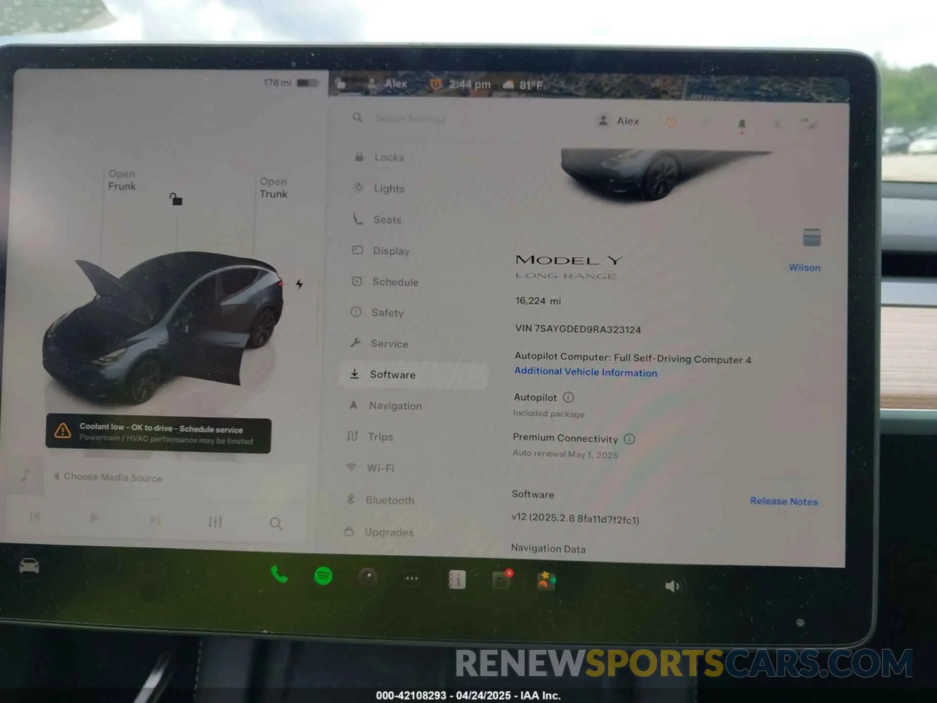 7 Фотография поврежденного автомобиля 7SAYGDED9RA323124 TESLA MODEL Y 2024