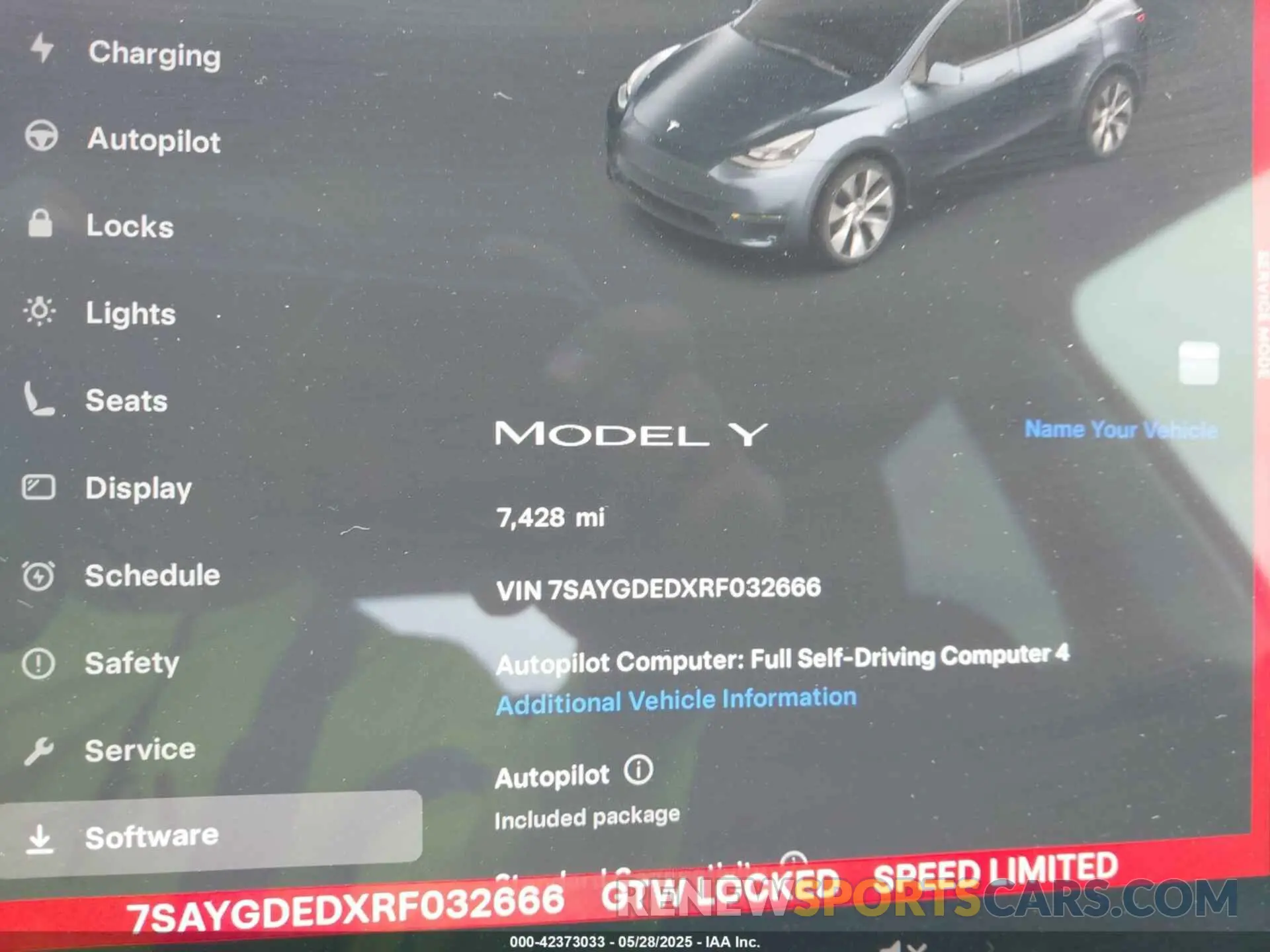 7 Фотография поврежденного автомобиля 7SAYGDEDXRF032666 TESLA MODEL Y 2024