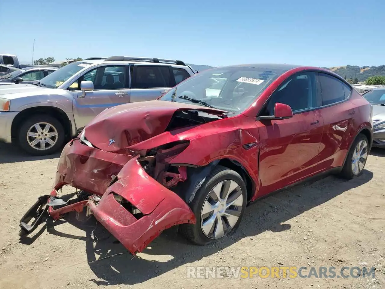 1 Фотография поврежденного автомобиля 7SAYGDEDXRF091121 TESLA MODEL Y 2024