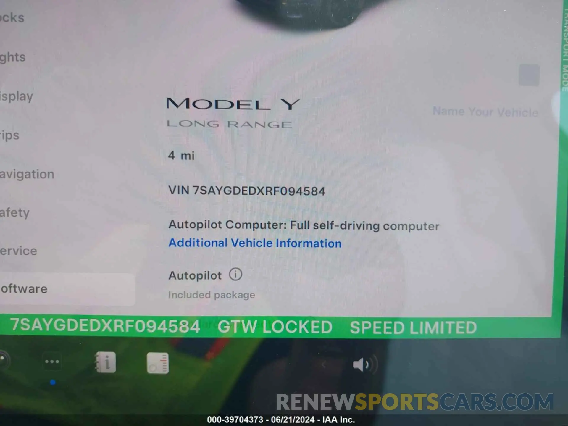 7 Photograph of a damaged car 7SAYGDEDXRF094584 TESLA MODEL Y 2024