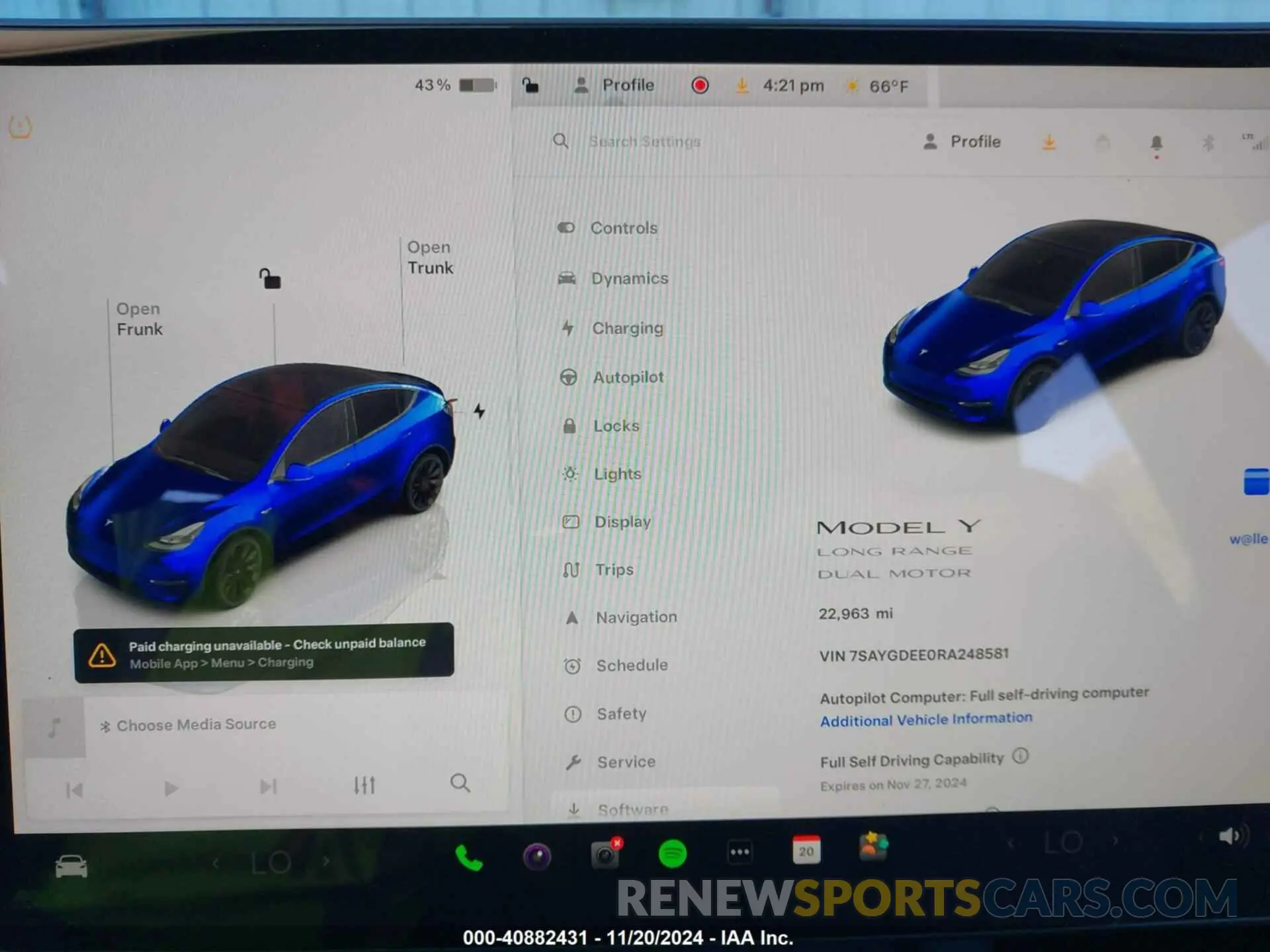 16 Фотография поврежденного автомобиля 7SAYGDEE0RA248581 TESLA MODEL Y 2024