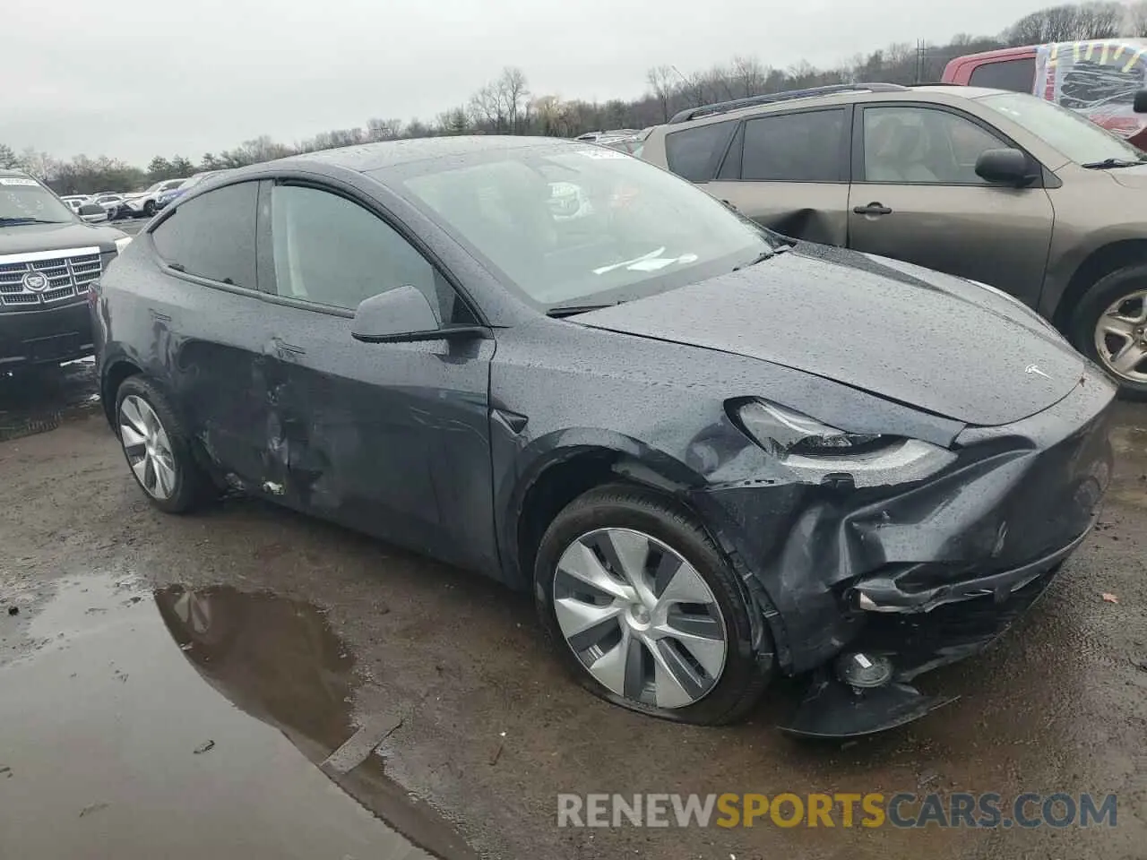 4 Фотография поврежденного автомобиля 7SAYGDEE0RA250394 TESLA MODEL Y 2024