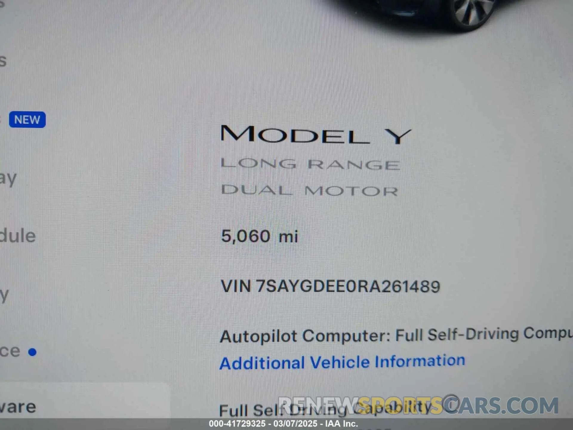 15 Фотография поврежденного автомобиля 7SAYGDEE0RA261489 TESLA MODEL Y 2024