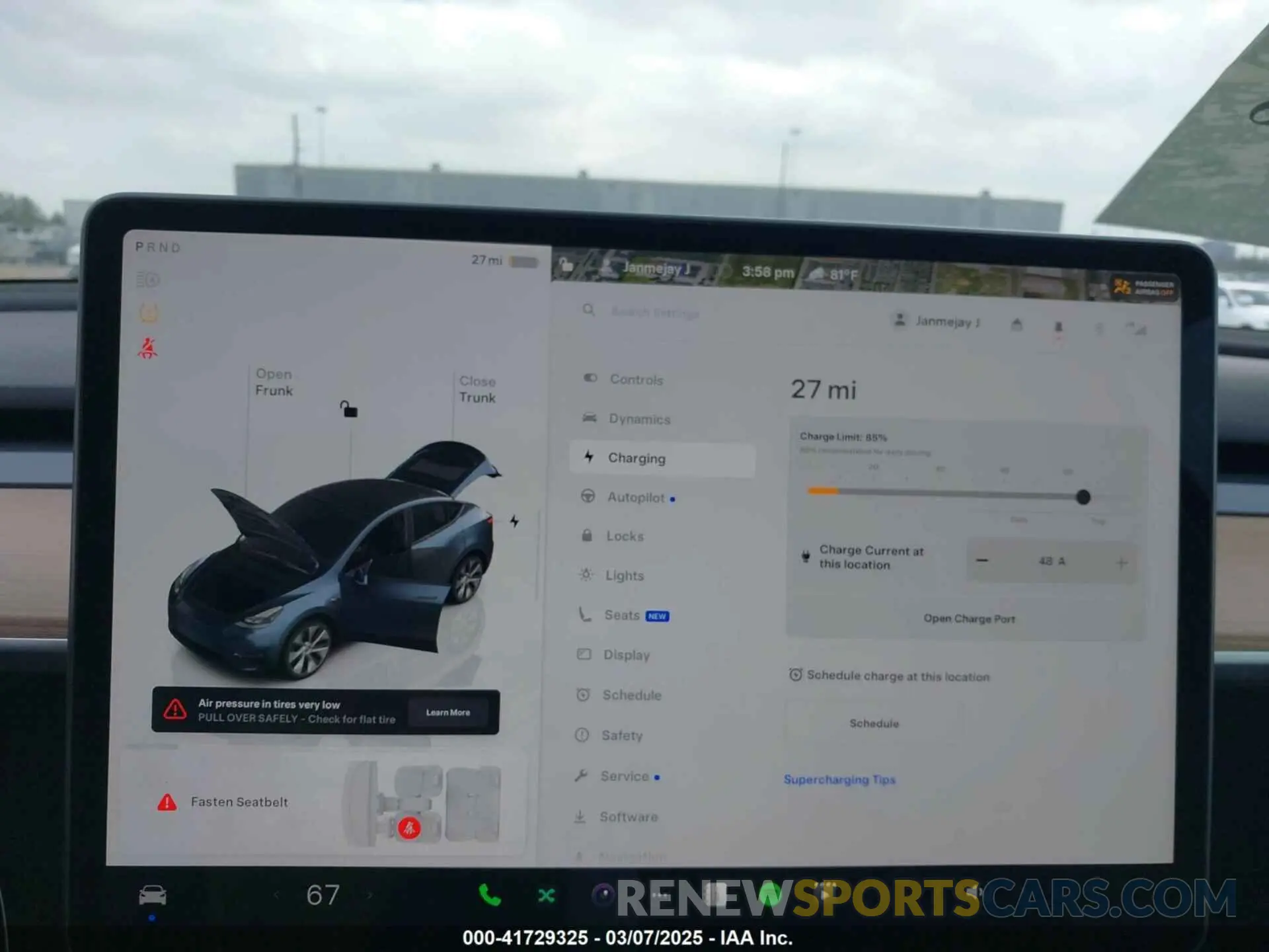 17 Фотография поврежденного автомобиля 7SAYGDEE0RA261489 TESLA MODEL Y 2024