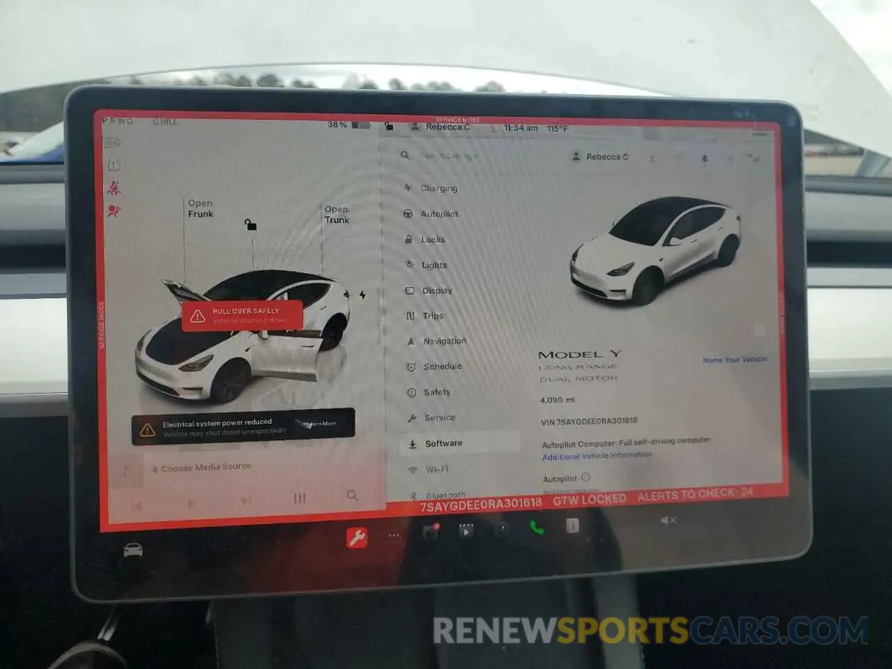 9 Фотография поврежденного автомобиля 7SAYGDEE0RA301618 TESLA MODEL Y 2024
