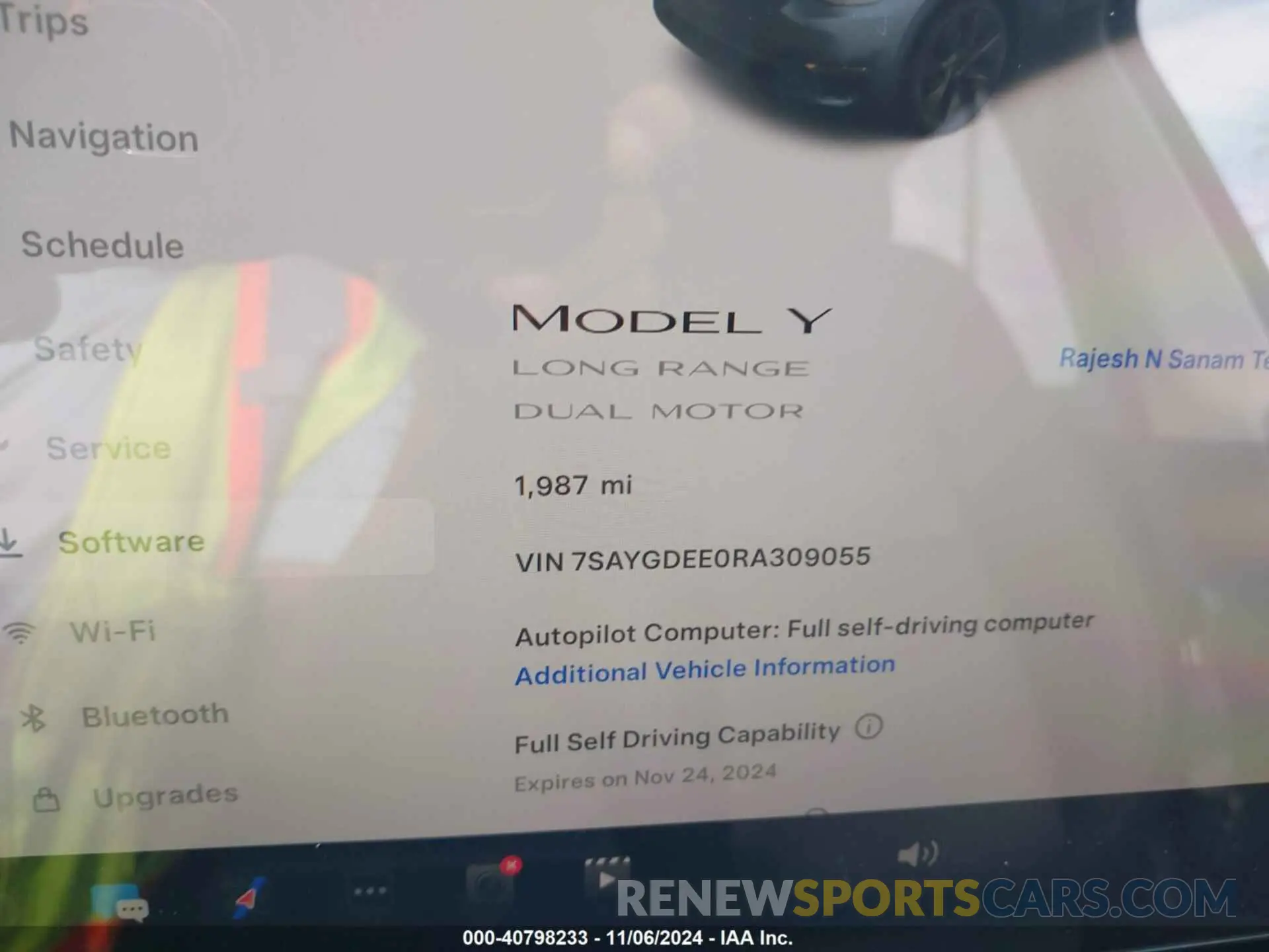 7 Photograph of a damaged car 7SAYGDEE0RA309055 TESLA MODEL Y 2024