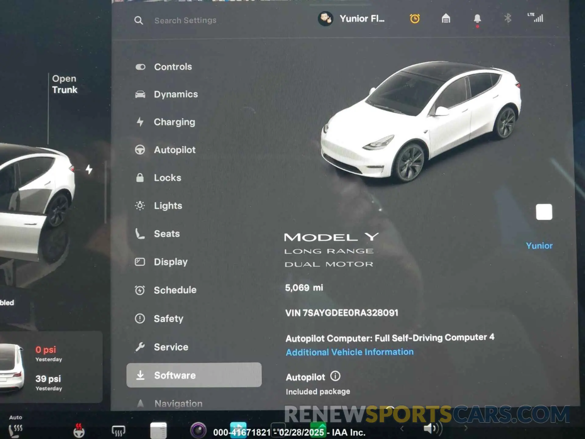 7 Фотография поврежденного автомобиля 7SAYGDEE0RA328091 TESLA MODEL Y 2024