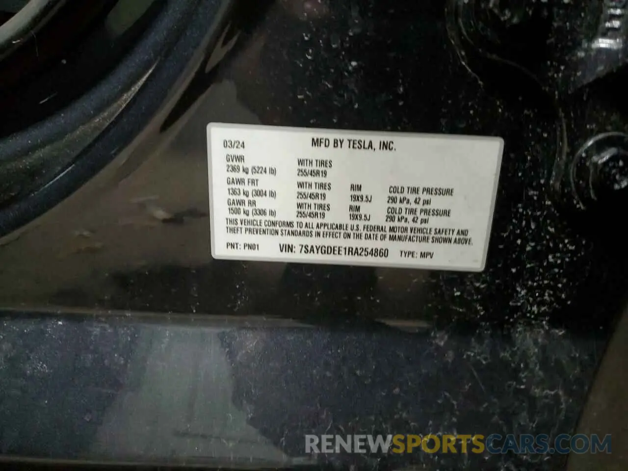12 Photograph of a damaged car 7SAYGDEE1RA254860 TESLA MODEL Y 2024