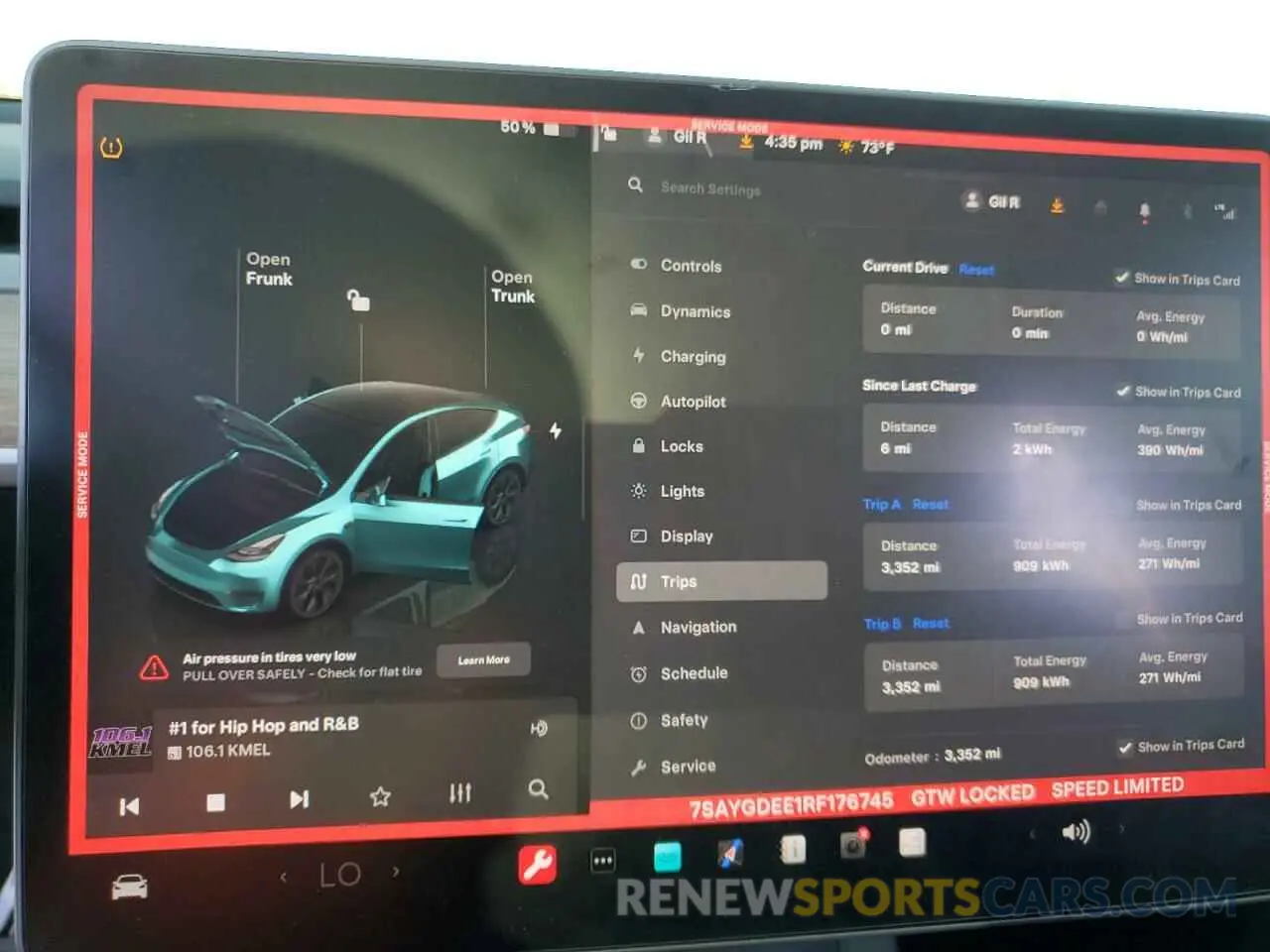 9 Фотография поврежденного автомобиля 7SAYGDEE1RF176745 TESLA MODEL Y 2024