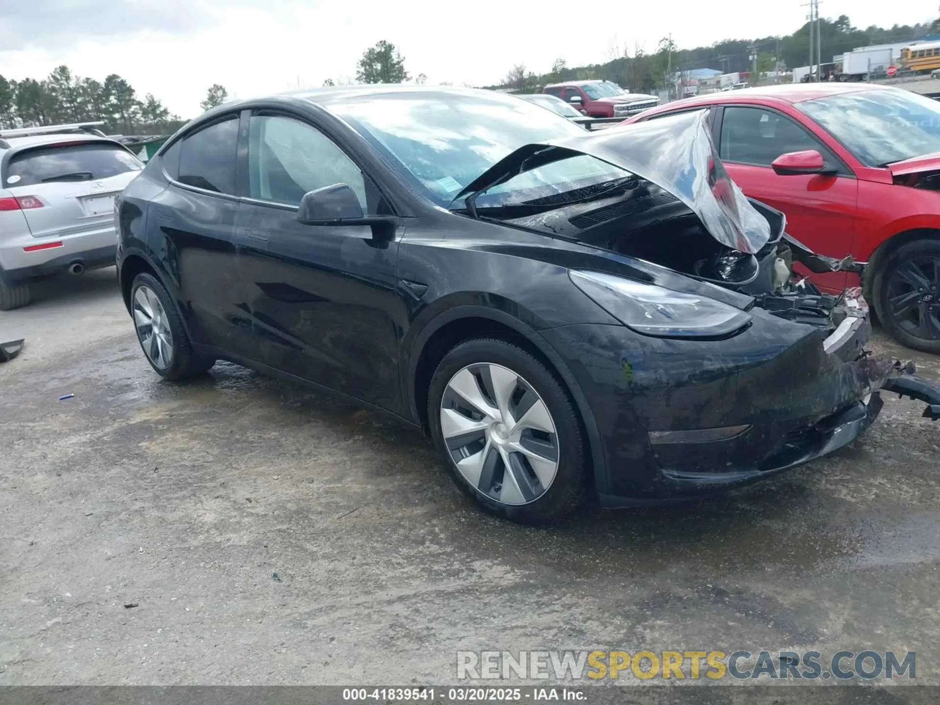 1 Photograph of a damaged car 7SAYGDEE2RA227425 TESLA MODEL Y 2024