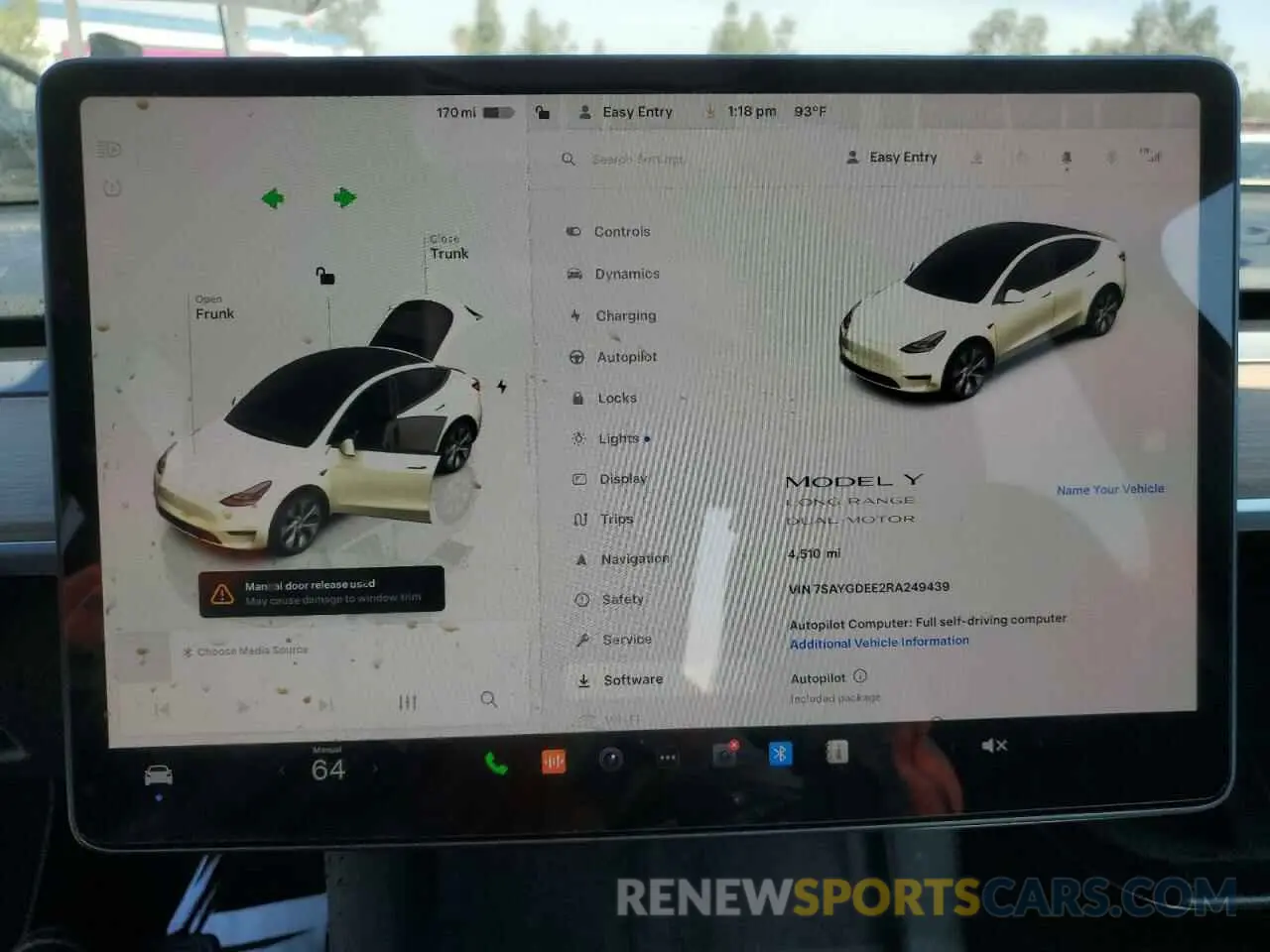 9 Фотография поврежденного автомобиля 7SAYGDEE2RA249439 TESLA MODEL Y 2024