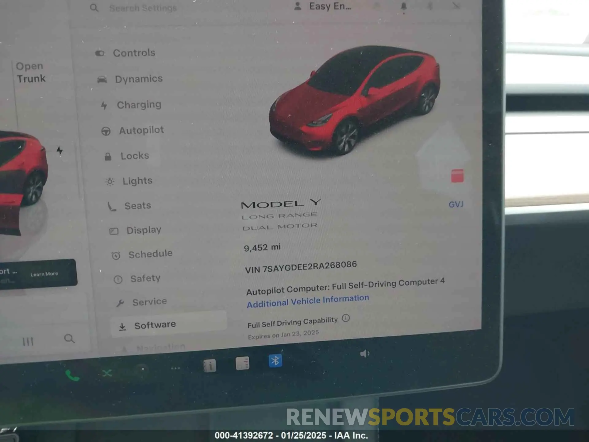 7 Фотография поврежденного автомобиля 7SAYGDEE2RA268086 TESLA MODEL Y 2024