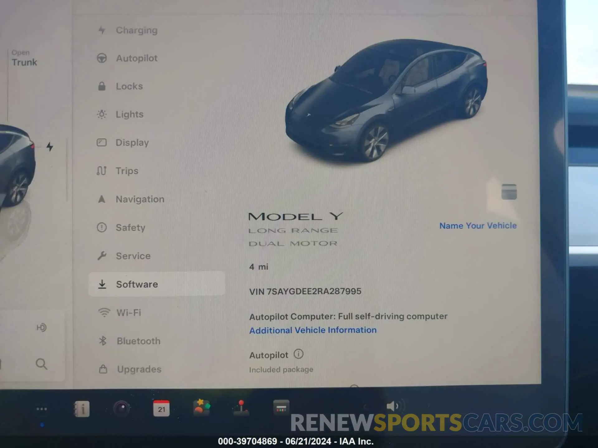 7 Фотография поврежденного автомобиля 7SAYGDEE2RA287995 TESLA MODEL Y 2024