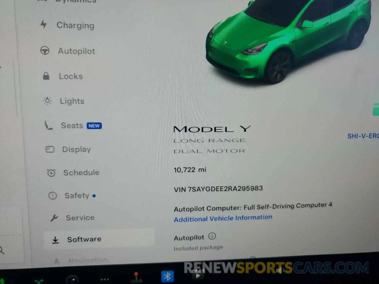 9 Photograph of a damaged car 7SAYGDEE2RA295983 TESLA MODEL Y 2024