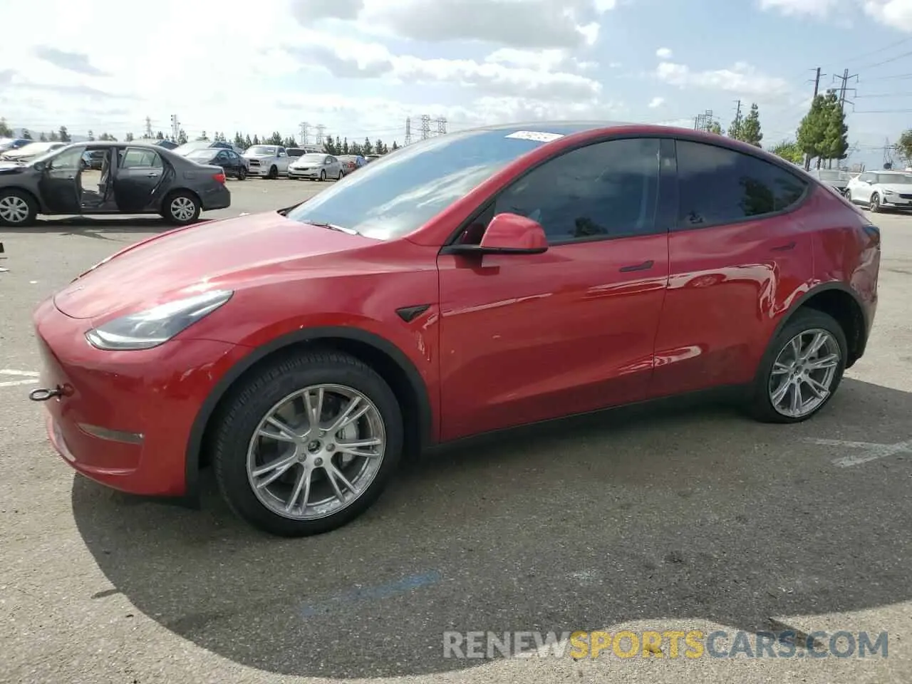 1 Photograph of a damaged car 7SAYGDEE3RA250020 TESLA MODEL Y 2024