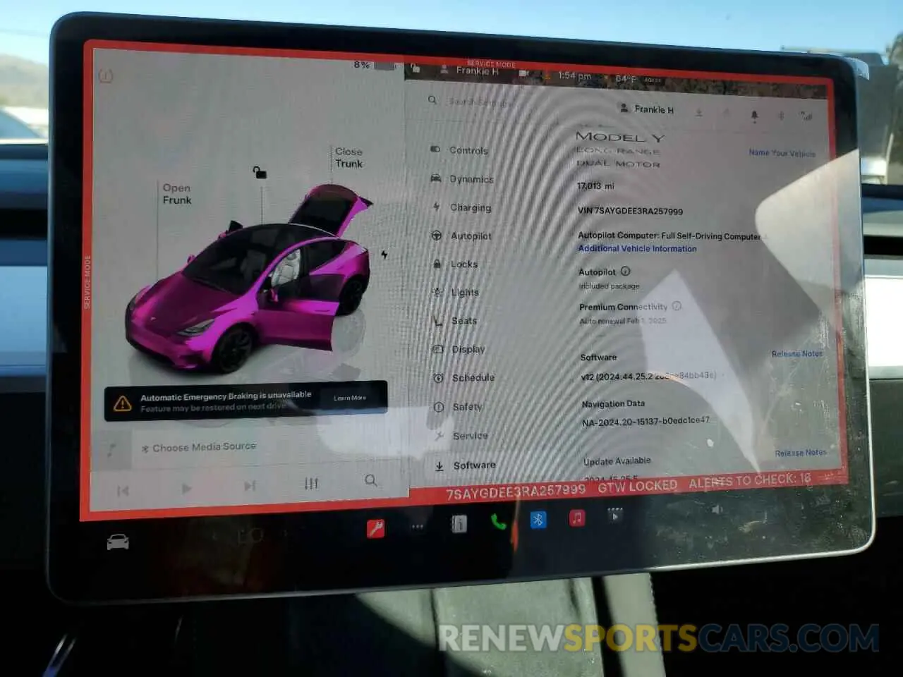 9 Фотография поврежденного автомобиля 7SAYGDEE3RA257999 TESLA MODEL Y 2024