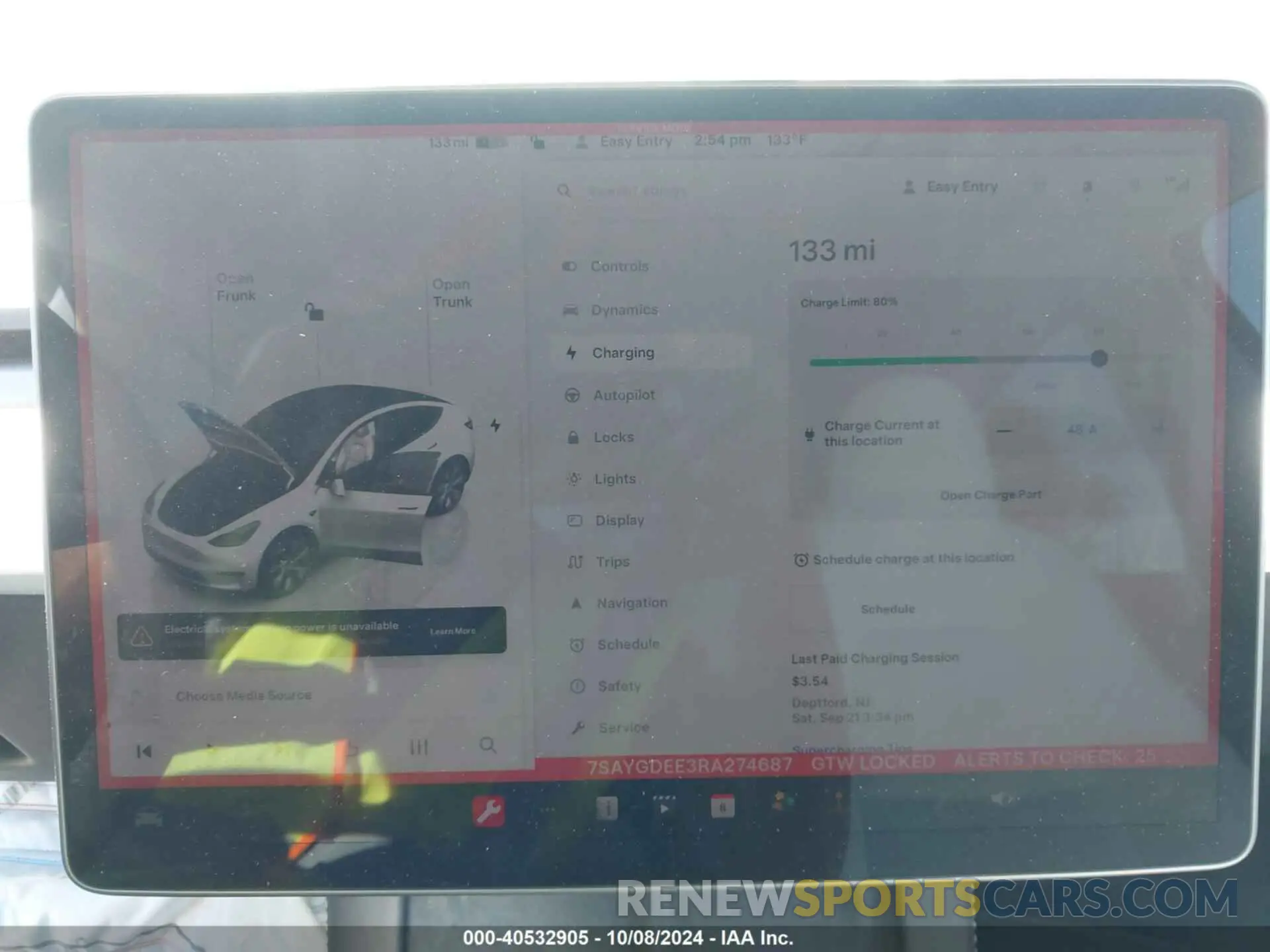 7 Фотография поврежденного автомобиля 7SAYGDEE3RA274687 TESLA MODEL Y 2024