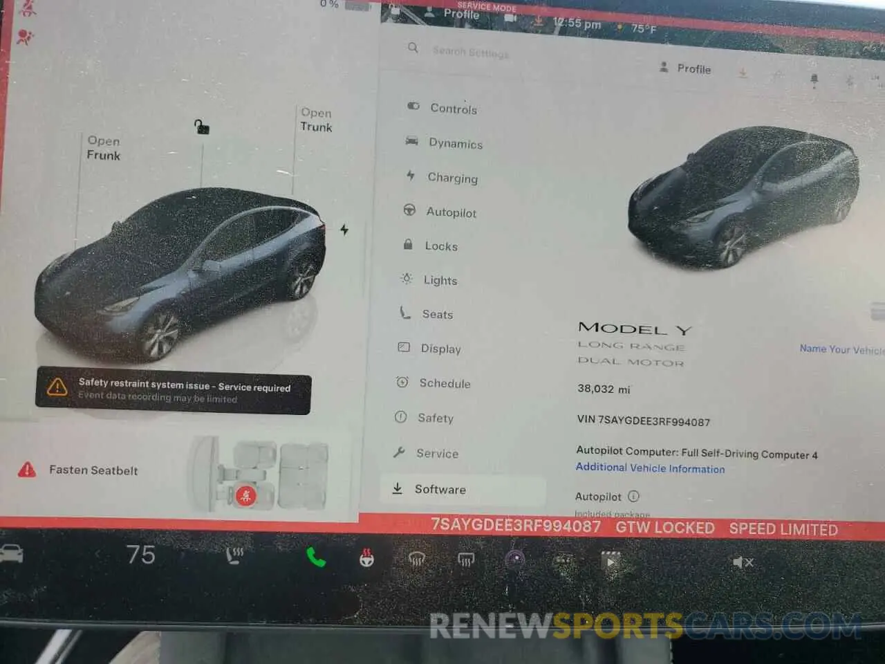 9 Photograph of a damaged car 7SAYGDEE3RF994087 TESLA MODEL Y 2024