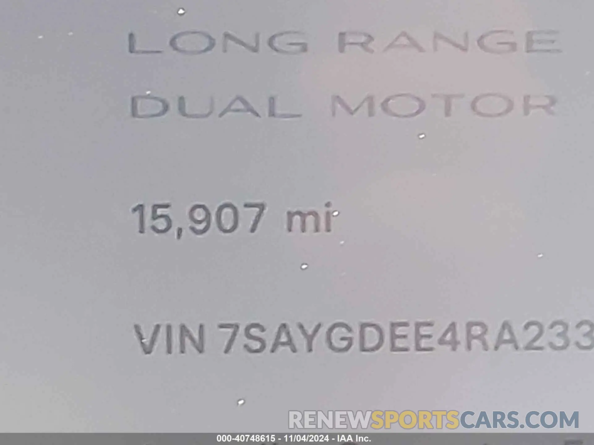 15 Фотография поврежденного автомобиля 7SAYGDEE4RA233940 TESLA MODEL Y 2024