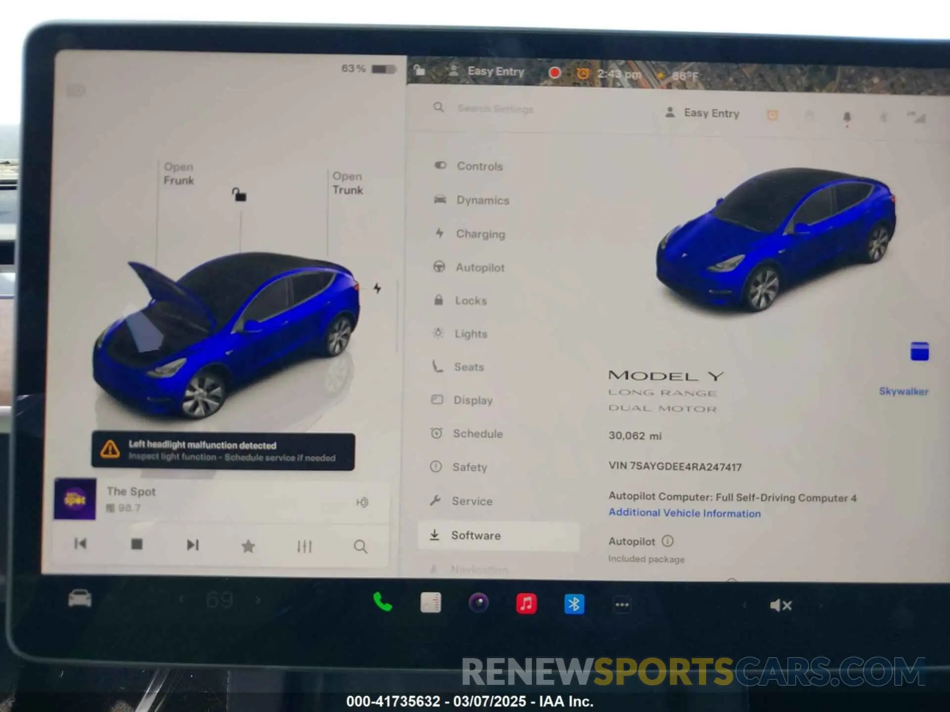 18 Фотография поврежденного автомобиля 7SAYGDEE4RA247417 TESLA MODEL Y 2024