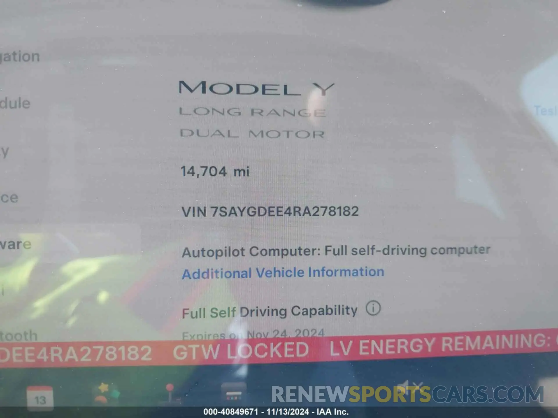 7 Фотография поврежденного автомобиля 7SAYGDEE4RA278182 TESLA MODEL Y 2024